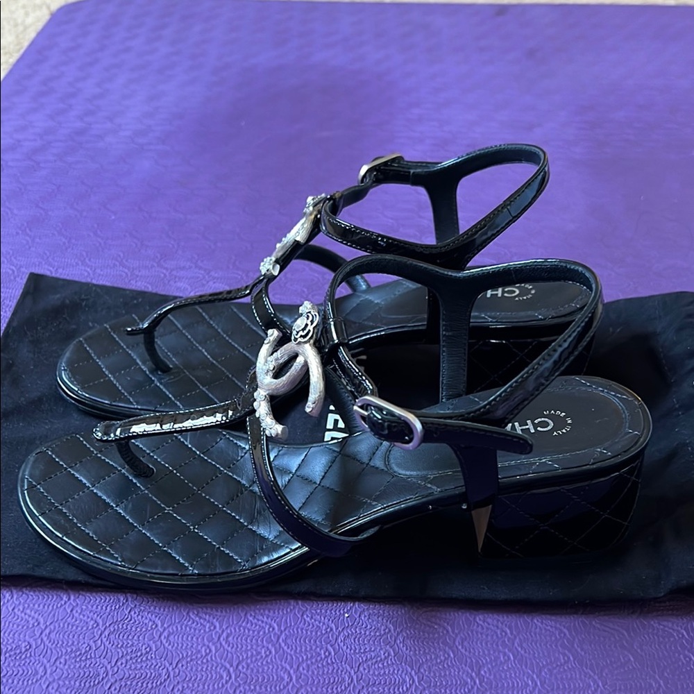 Chanel Black Sandals - Picture 3 of 8